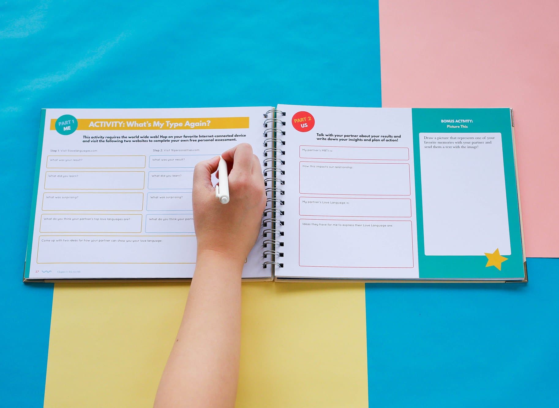 Completing an activity in The LDR Activity Book